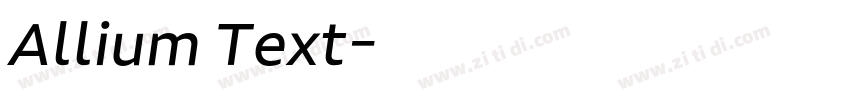 Allium Text字体转换